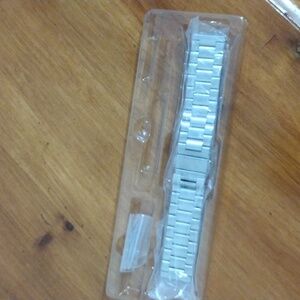 Stainless Bracelet Silver Tone Watch Band Replacement Men's